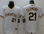 Nike Pittsburgh Pirates #21 Roberto Clemente White Flexbase Authentic Jersey