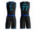 Dallas Mavericks #77 Luka Doncic Swingman Black Basketball Suit Jersey - City Edition