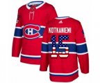 Montreal Canadiens #15 Jesperi Kotkaniemi Authentic Red USA Flag Fashion NHL Jersey