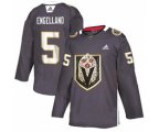 Vegas Golden Knights #5 Deryk Engelland Grey Latino Heritage Night Stitched Hockey Jersey
