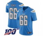 Los Angeles Chargers #66 Dan Feeney Electric Blue Alternate Vapor Untouchable Limited Player 100th Season Football Jersey