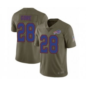 Buffalo Bills #28 Frank Gore Limited Olive 2017 Salute to Service Football Jersey