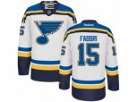 Reebok St. Louis Blues #15 Robby Fabbri Authentic White Away NHL Jersey
