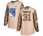 Adidas New York Rangers #31 Ondrej Pavelec Authentic Camo Veterans Day Practice NHL Jersey