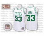 Boston Celtics #33 Larry Bird Authentic White Throwback Basketball Jersey