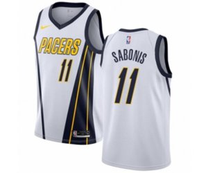 Indiana Pacers #11 Domantas Sabonis White Swingman Jersey - Earned Edition