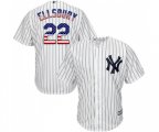 New York Yankees #22 Jacoby Ellsbury Replica White USA Flag Fashion Baseball Jersey
