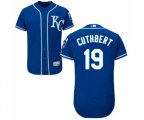 Kansas City Royals #19 Cheslor Cuthbert Royal Blue Alternate Flex Base Authentic Collection Baseball Jersey