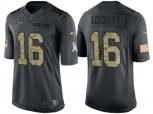 Seattle Seahawks #16 Tyler Lockett Stitched Black NFL Salute to Service Limited Jerseys