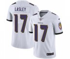 Baltimore Ravens #17 Jordan Lasley White Vapor Untouchable Limited Player Football Jersey