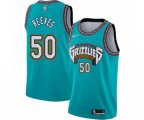 Memphis Grizzlies #50 Bryant Reeves Authentic Green Hardwood Classic Basketball Jersey