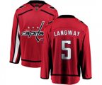 Washington Capitals #5 Rod Langway Fanatics Branded Red Home Breakaway NHL Jersey