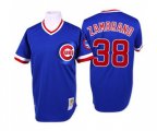Chicago Cubs #38 Carlos Zambrano Authentic Blue Throwback Baseball Jersey