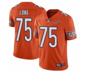 Chicago Bears #75 Kyle Long Orange Alternate 100th Season Limited Football Jersey