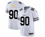 Pittsburgh Steelers #90 T. J. Watt White Team Logo Fashion Limited Player Football Jersey