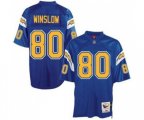 Los Angeles Chargers #80 Kellen Winslow Electric Blue Authentic Throwback Football Jersey