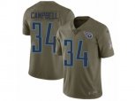 Tennessee Titans #34 Earl Campbell Limited Olive 2017 Salute to Service NFL Jersey