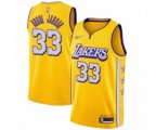 Los Angeles Lakers #33 Kareem Abdul-Jabbar Swingman Gold 2019-20 City Edition Basketball Jersey