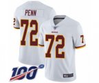 Washington Redskins #72 Donald Penn White Vapor Untouchable Limited Player 100th Season Football Jersey
