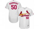 St. Louis Cardinals #50 Adam Wainwright White Flexbase Authentic Collection MLB Jersey