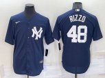 New York Yankees #48 Anthony Rizzo Navy Blue Stitched Nike Cool Base Throwback Jersey