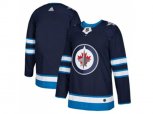Winnipeg Jets Blank Navy Blue Home Authentic Stitched NHL Jersey