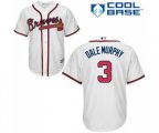 Atlanta Braves #3 Dale Murphy Replica White Home Cool Base Baseball Jersey