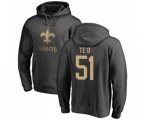 New Orleans Saints #51 Manti Te'o Ash One Color Pullover Hoodie