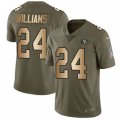San Francisco 49ers #24 K'Waun Williams Limited Olive Gold 2017 Salute to Service NFL Jersey