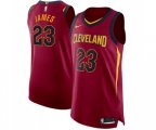 Cleveland Cavaliers #23 LeBron James Authentic Maroon Road Basketball Jersey - Icon Edition