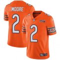 Chicago Bears #2 D.J. Moore Orange Stitched NFL Limited Rush 100th Season Jersey