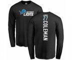 Detroit Lions #27 Justin Coleman Black Backer Long Sleeve T-Shirt