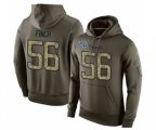 Tennessee Titans #56 Sharif Finch Green Salute To Service Pullover Hoodie