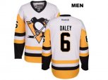 Pittsburgh Penguins #6 Trevor Daley Reebok White Away Premier Player Jersey