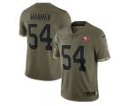 San Francisco 49ers #54 Fred Warner 2022 Olive Salute To Service Limited Stitched Jersey
