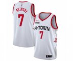Houston Rockets #7 Carmelo Anthony Swingman White Basketball Jersey - 2019-20 City Edition