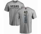 Vegas Golden Knights #40 Garret Sparks Gray Backer T-Shirt
