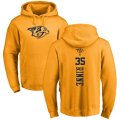 Nashville Predators #35 Pekka Rinne Gold One Color Backer Pullover Hoodie