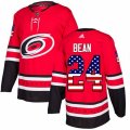Carolina Hurricanes #24 Jake Bean Authentic Red USA Flag Fashion NHL Jersey