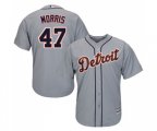 Detroit Tigers #47 Jack Morris Replica Grey Road Cool Base Baseball Jersey