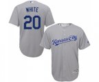 Kansas City Royals #20 Frank White Replica Grey Road Cool Base Baseball Jersey