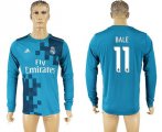 2017-18 Real Madrid 11 BALE Third Away Long Sleeve Thailand Soccer Jersey