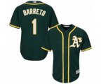 Oakland Athletics Franklin Barreto Replica Green Alternate 1 Cool Base Baseball Player Jersey