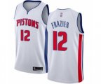 Detroit Pistons #12 Tim Frazier Swingman White Basketball Jersey - Association Edition