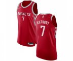 Houston Rockets #7 Carmelo Anthony Authentic Red NBA Jersey - Icon Edition