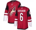 Arizona Coyotes #6 Jakob Chychrun Authentic Burgundy Red Home Hockey Jersey