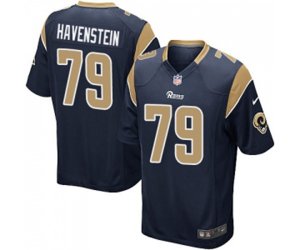 Los Angeles Rams #79 Rob Havenstein Game Navy Blue Team Color Football Jersey