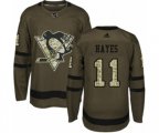 Adidas Pittsburgh Penguins #11 Jimmy Hayes Authentic Green Salute to Service NHL Jersey