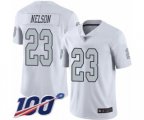 Oakland Raiders #23 Nick Nelson Limited White Rush Vapor Untouchable 100th Season Football Jersey