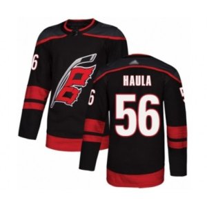 Carolina Hurricanes #56 Erik Haula Authentic Black Alternate Hockey Jersey